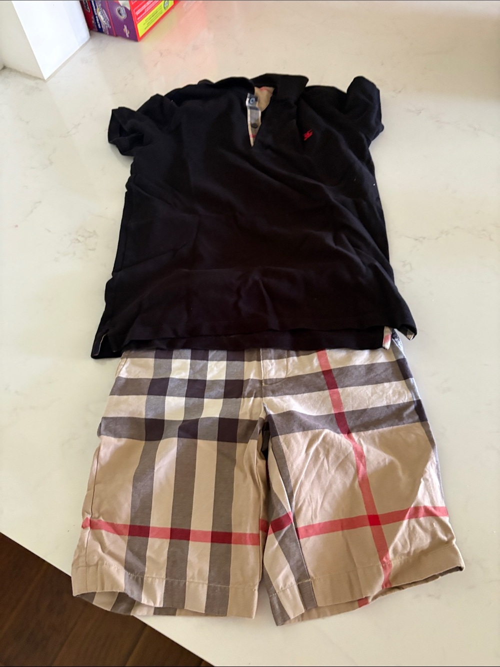 Burberry Shorts and Polo